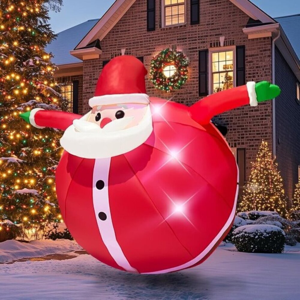 🆕9FT Christmas Inflatables Santa Claus Decoration for Indoor Outdoor Decor